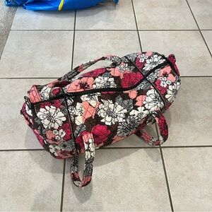 Vera Bradley Mocha Rouge Floral Small Duffel Bag